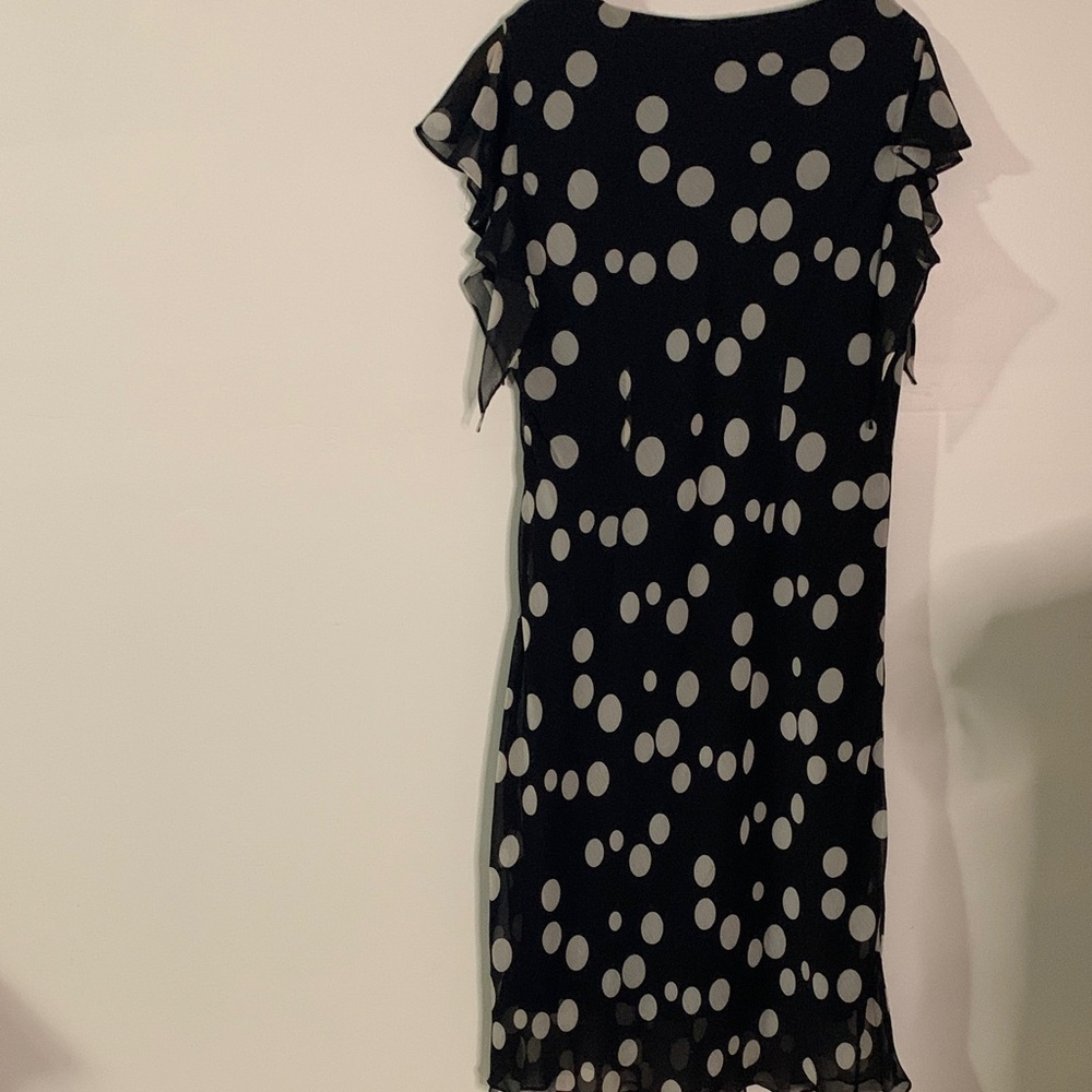 Dress Barn Black and White Polka Dot Midi Dress - Picture 7 of 9